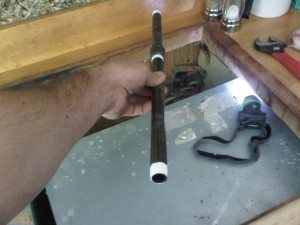 gas pipe to replace leak behind stove
